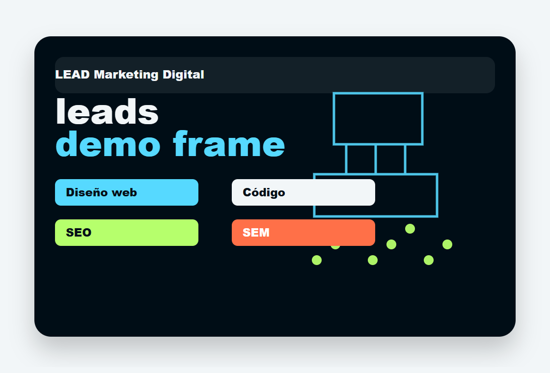 Concepto visual para LEAD Marketing Digital